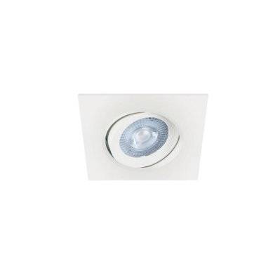 Spot LED Encastrable Orientable 5W Carré Blanc SMD - Blanc Neutre 4000K - 5500K - SILAMP - MONI-03861_CW - 3701582322869