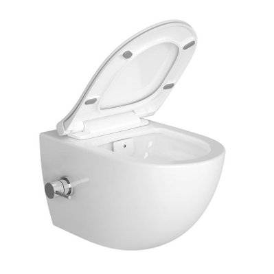 Swiss Aqua Technologies Infinitio WC sans bride avec fonction bidet thermostatique + Abattant softclose (SATINF011RREXPBFCT) - 8683124034841 - 8683124034841