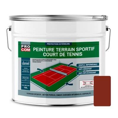 Peinture tennis, peinture terrain de sport, rénovation et protection de terrain sportif PROCOM 10 litres - 171_1484 - 3700070120222
