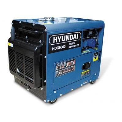 HYUNDAI – Groupe électrogène diesel 5000 W - démarrage électrique - Technologie AVR – HDG5000 - HDG5000 - 3661602029089