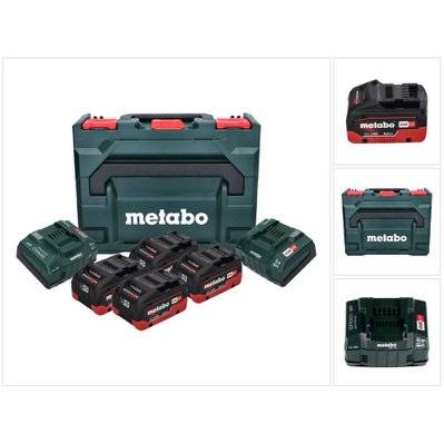 Metabo Basis Set LIHD + 4x Batteries  8,0 Ah + 2x Chargeurs + Coffret de transport Metaloc ( 685135000 ) - 20887 - 4007430334923