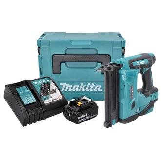 Makita DBN 500 RT1J Cloueuse sans fil15-50 mm 90° 18 V + 1x Batterie 5,0 Ah + Chargeur + Coffret MakPac