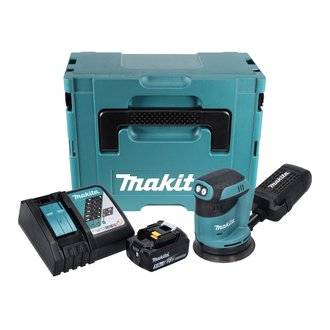 Makita DBO 180 RT1J Ponceuse excentrique sans fil 18 V + 1x Batterie 5.0Ah + Chargeur + Makpac