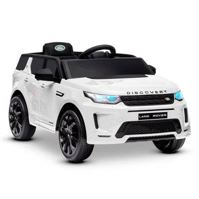 Voiture électrique SUV pour enfant Land Rover Discovery 2x 25W - marche AV/AR, Phares et Système audio Couleur:Blanc - BCELECLRDISCO02 - 3700998998392