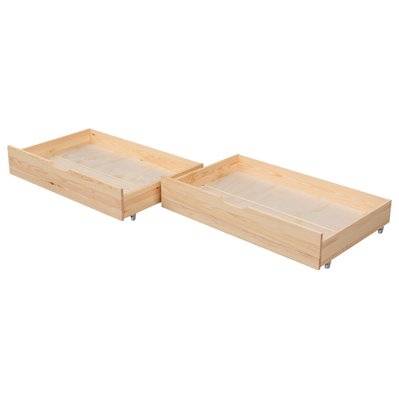 Lot de 2 tiroirs de rangement bois pour lit - 6900 - 3701227217512