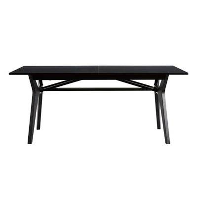 Table à manger extensible bois noir L180-220 cm FOSTER - 50378 - 3662275132298