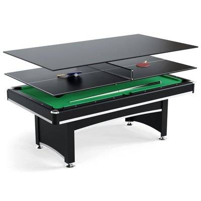 Table multi jeux 3 en 1 APOLLON Billard, Ping-Pong, Plateau Dînatoire - avec accessoires - TMGL003 - 3700998997807
