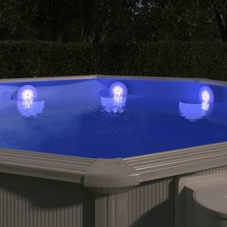 vidaXL Lampe LED flottante submersible de piscine Multicolore