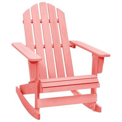 vidaXL Chaise à bascule de jardin Adirondack bois de sapin massif rose - 315887 - 8720286240687
