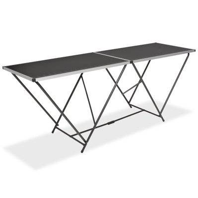 vidaXL Table pliable de collage MDF et aluminium 200 x 60 x 78 cm - 142920 - 8718475600381