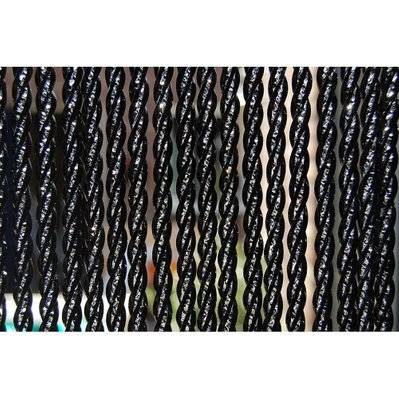 Rideau de porte en PVC noir Bellano 90 x 210 cm - 53410 - 8719325156751