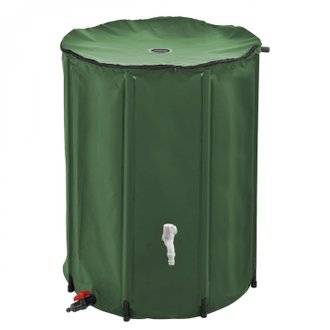 Réservoir souple, récupérateur d'eau de pluie pliable - 500 L - Vert