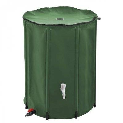 Réservoir souple, récupérateur d'eau de pluie pliable - 500 L - Vert - EGK2398 - 3662348039745