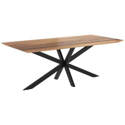 Table rectangulaire Sudirman 8 personnes en bois et métal 220 cm - 10156 - 3701324547994