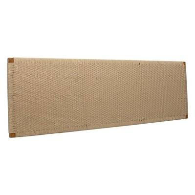 Tête de lit à suspendre en bois teck massif et corde de papier tressée L165 cm FLAKA - L165xP4xH60 - 53220 - 3662275136364