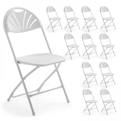 12 chaises pliantes de réception ajourées - 101629 - 3663095010865