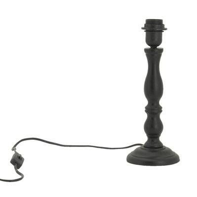 Pied de lampe en bois sculpté Bois noir - 58305 - 3238920825787