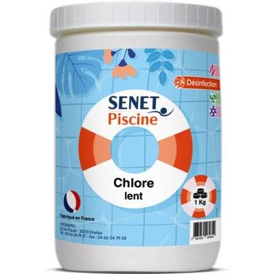 Galets chlore lent " Senet Piscine " -5 kg - 125169 - 3701577610933
