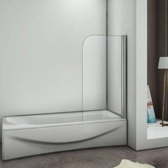 Pare-baignoire 80x140cm en 6mm verre anticalcaire écran de baignoire pivotant à 180°Hauteur 140cm