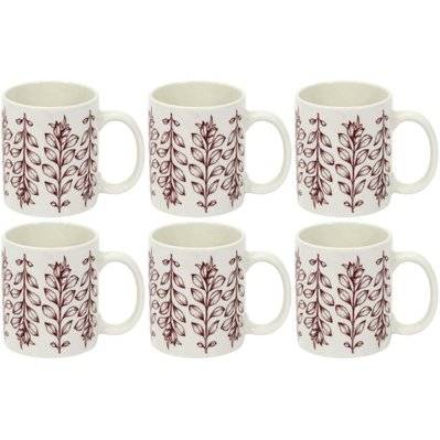 Mug en porcelaine Cottage 35 cl (Lot de 6) violet - 58460 - 3700866352134