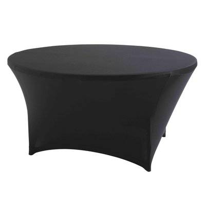Nappe élastique pour table ronde 180cm noire - 101501 - 3700375801451