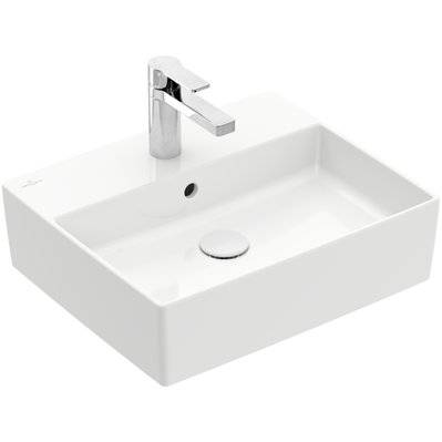 Vasque à poser VILLEROY ET BOCH Memento 2.0 blanc avec trop plein 50 x 42 cm - 4A075001 - 4051202567125