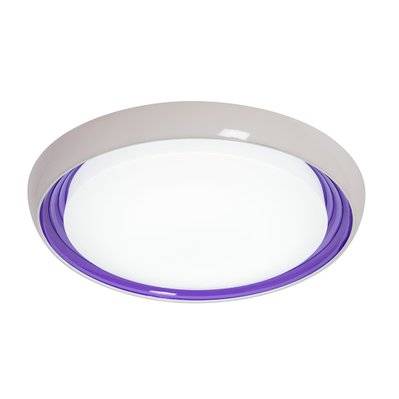 Plafonnier LED 18W Blanc / Violet Réglable en couleur / intensité avec télécommande incluse - 112176 - 8426107112156