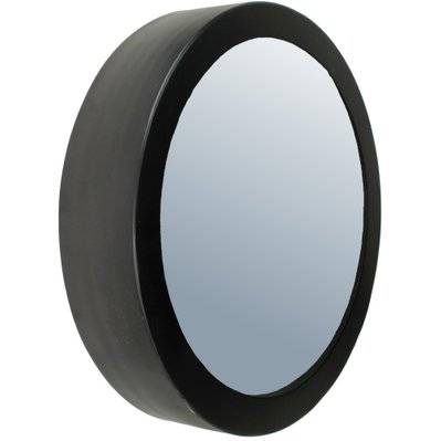 Miroir rond bord large en métal 50 cm noir - 59368 - 8719533158127
