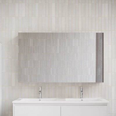 Armoire de toilette bloc-miroir FORTINA largeur 120 cm blanc - KT-1200-MIR-WHI - 3760341611897