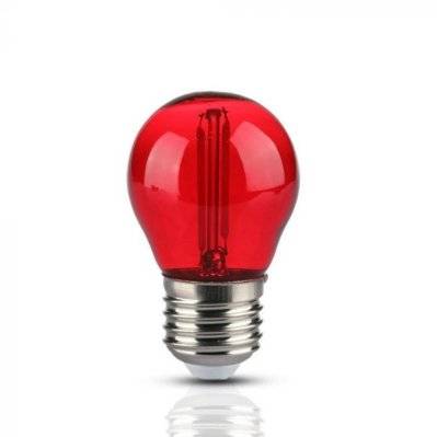 Ampoule LED E27 Filament 2W G45 Rouge - SILAMP - E27-217413-RED - 3701582323958