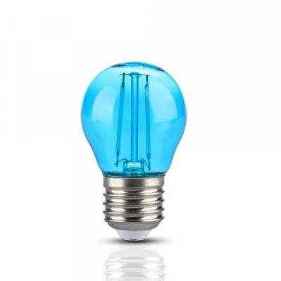 Ampoule LED E27 Filament 2W G45 Bleu - SILAMP - E27-217412-BLU - 3701582323941