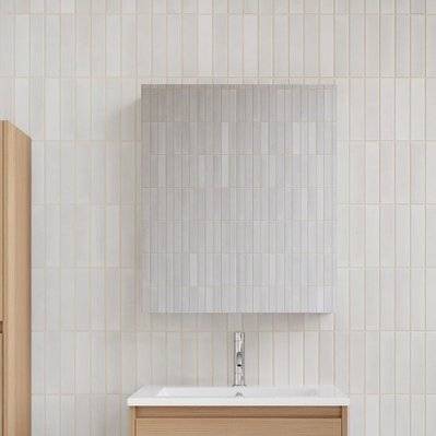 Armoire de toilette bloc-miroir FORTINA largeur 60 cm chêne clair - KT-600-MIR-LOAK - 3760341611927