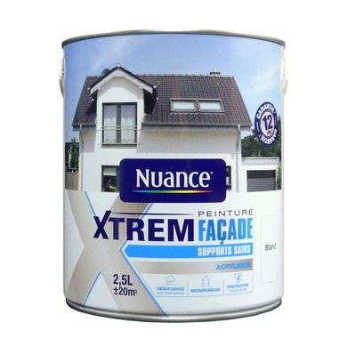 Peinture XTREM Façade - Blanc - Acrylique - 2,5L - 3505391073512 - 3505391073512
