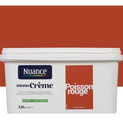 Peinture intérieure MonoCrème - Poisson rouge - Satin - 2,5L - 3505391057185 - 3505391057185