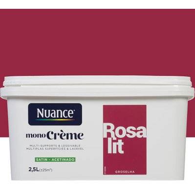 Peinture intérieure MonoCrème - Rosa lit - Satin - 2,5L - 3505391057321 - 3505391057321