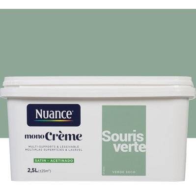 Peinture intérieure MonoCrème - Souris verte - Satin - 2,5L - 3505391057741 - 3505391057741