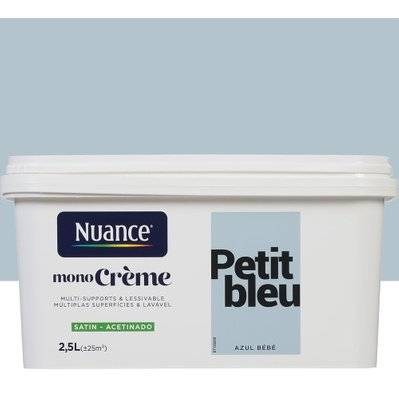 Peinture intérieure MonoCrème - Petit bleu - Satin - 2,5L - 3505391057468 - 3505391057468