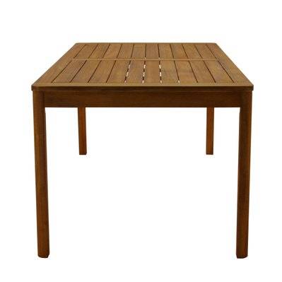 Table de jardin rectangulaire en bois massif L180 cm AKIS - L180xP93xH76 - 53182 - 3662275136203
