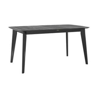 Table extensible rectangulaire Oman 150/180 cm en bois noir