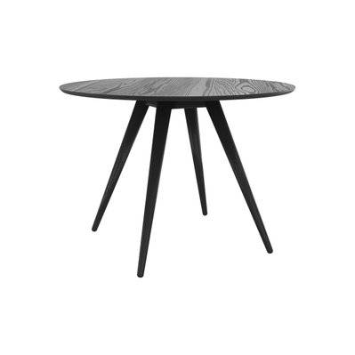 Table ronde Liwa 4 personnes en bois noir D105 cm - 10814 - 3701324552981