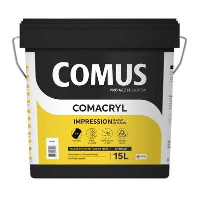 COMACRYL IMPRESSION 15L - Impression acrylique blanche en phase aqueuse - COMUS - A017321 - 3539760385487