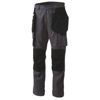 Pantalon de travail multipoche inn-bumper DUCATI - genouillères ErgoForm™ - 245 g/m² - gris/noir