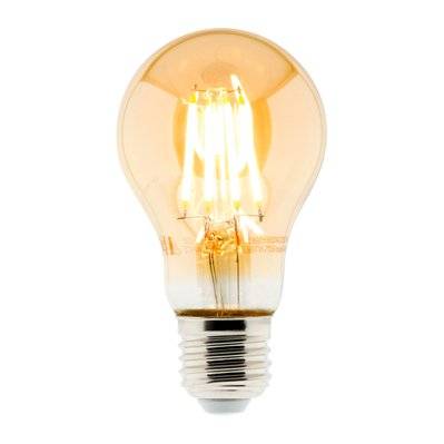 Ampoule Déco filament LED ambrée Standard 4W E27 400lm 2500K - 454901 - 3608894549017
