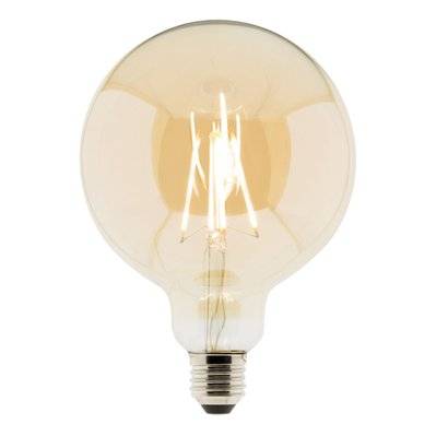 Ampoule Déco filament LED ambrée 7W E27 720lm 2500K - Globe - Elexity - 454905 - 3608894549055