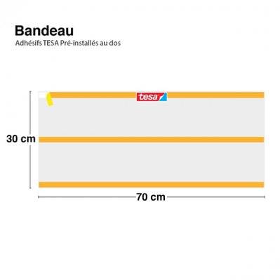 Bandeau PVC lot de 2 : L 70cmxH 30cm Old Line - SDB-OLD-LIN-VER-030-002 - 3701141431117