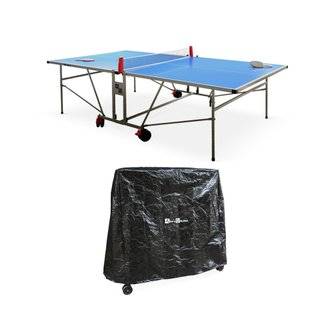 Table de ping pong OUTDOOR. avec 2 raquettes et 3 balles. pour utilisation extérieure + Housse en PVC