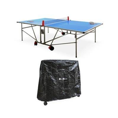 Table de ping pong OUTDOOR. avec 2 raquettes et 3 balles pour utilisation extérieure + Housse en PVC - 3760216532180 - 3760216532180