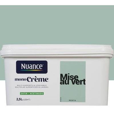Peinture intérieure MonoCrème - Mise au vert - Satin - 2,5L - 3505391057727 - 3505391057727