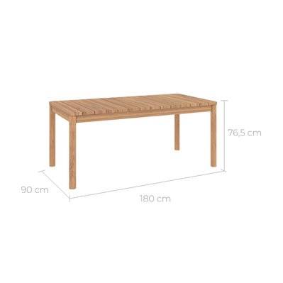 Table de jardin extensible Kora en bois de teck - 10652 - 3701324552561