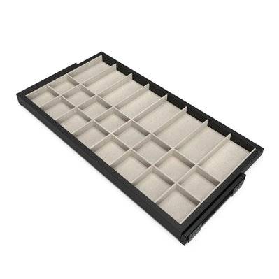 Emuca Kit de organiser de tiroirs et cadre de glissières de tiroirs à fermeture douce pour armoires, réglable, module 900mm, - 7028854 - 8432393293936